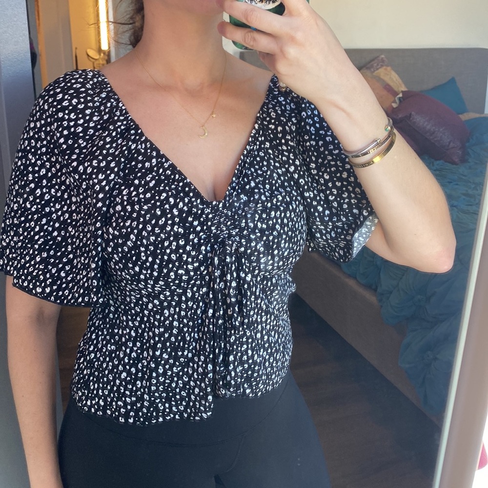 Black and white print blouse‎ - Picture 4 of 10